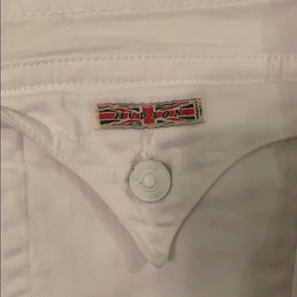 White Bootcut Hudson Jeans